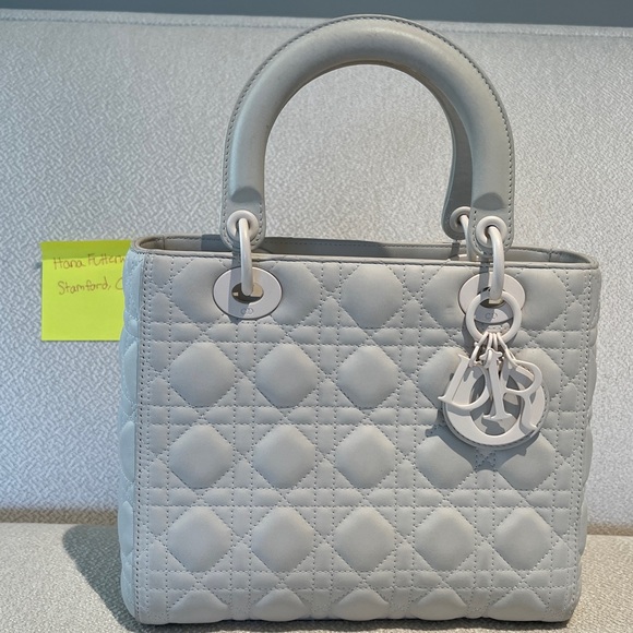 Dior Handbags - Lady Dior ultra matte cannage quilt calfskin medium bag